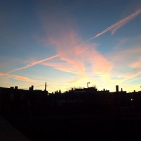 Contrails over Jackson Ward